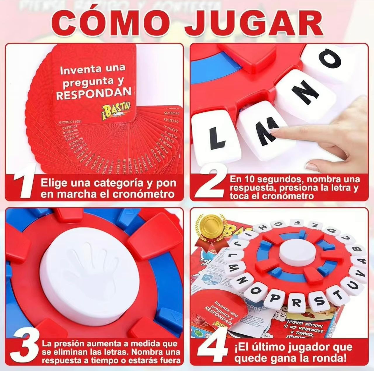 BASTA Piensa Rapido - Juego de Mesa Viral - Pon a prueba tu agilidad mental