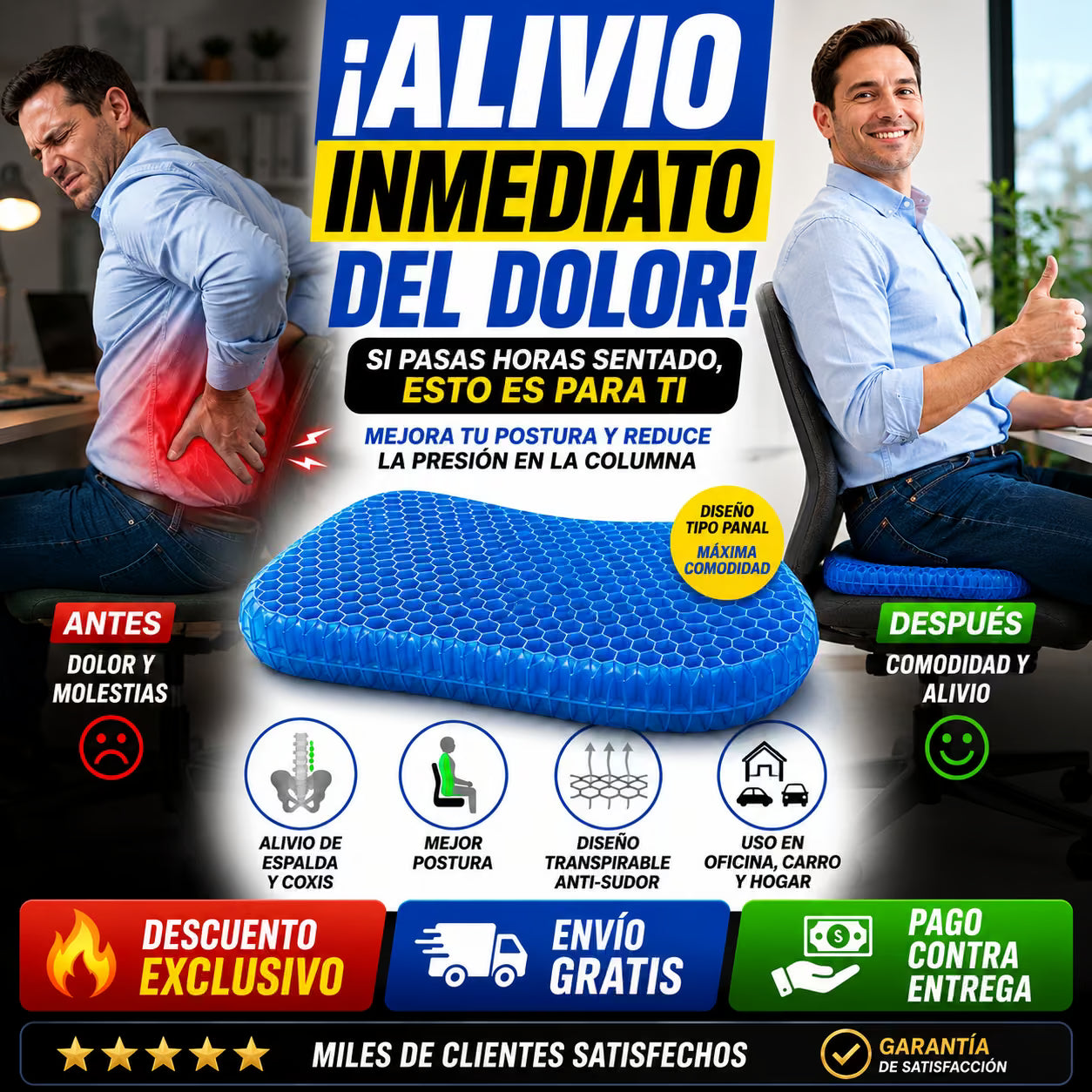 Cojín Ergónimico con amortiguación