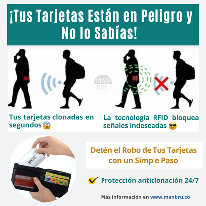 Fundas Antirrobo RFID Seguridad para tus Tarjetas Débito y Crédito Kit x 6 Unidades