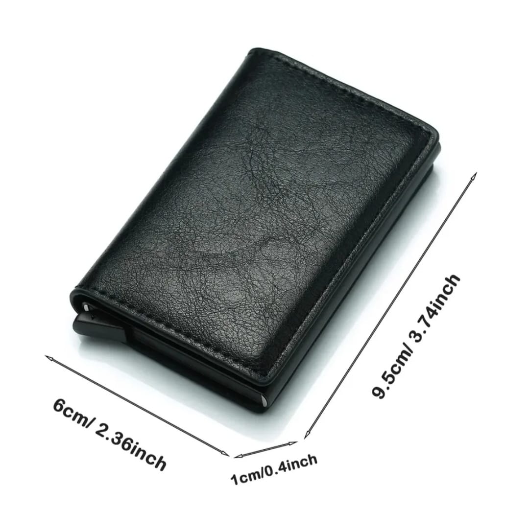 Billetera Negra Antirrobo Con Seguridad RFID - Protege Tu Dinero Con Estilo
