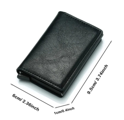 Billetera Negra Antirrobo Con Seguridad RFID - Protege Tu Dinero Con Estilo