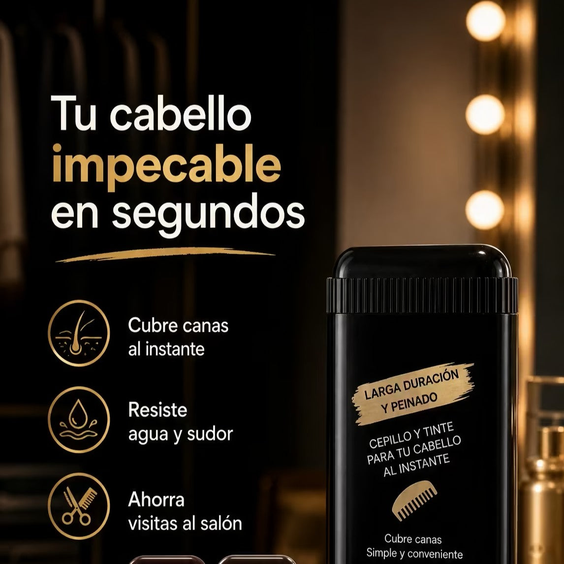 Stick Natural Cubre Raíces y Canas Instantaneo