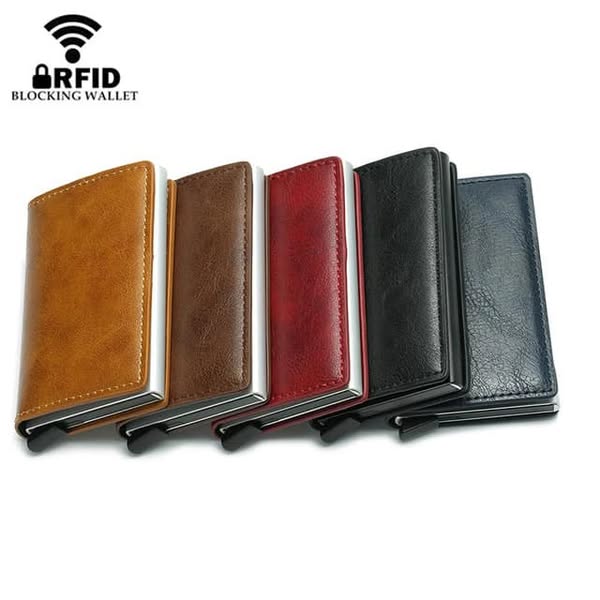 Billetera Negra Antirrobo Con Seguridad RFID - Protege Tu Dinero Con Estilo