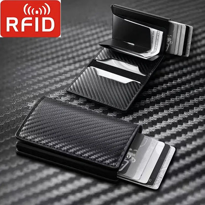 Billetera Negra Antirrobo Con Seguridad RFID - Protege Tu Dinero Con Estilo