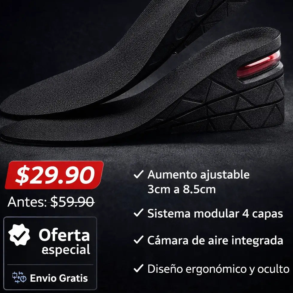 👟Plantillas Ortopédicas para Ganar Altura De 4 Niveles🔝🔥