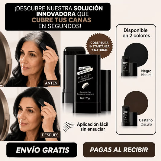 Stick Natural Cubre Raíces y Canas Instantaneo