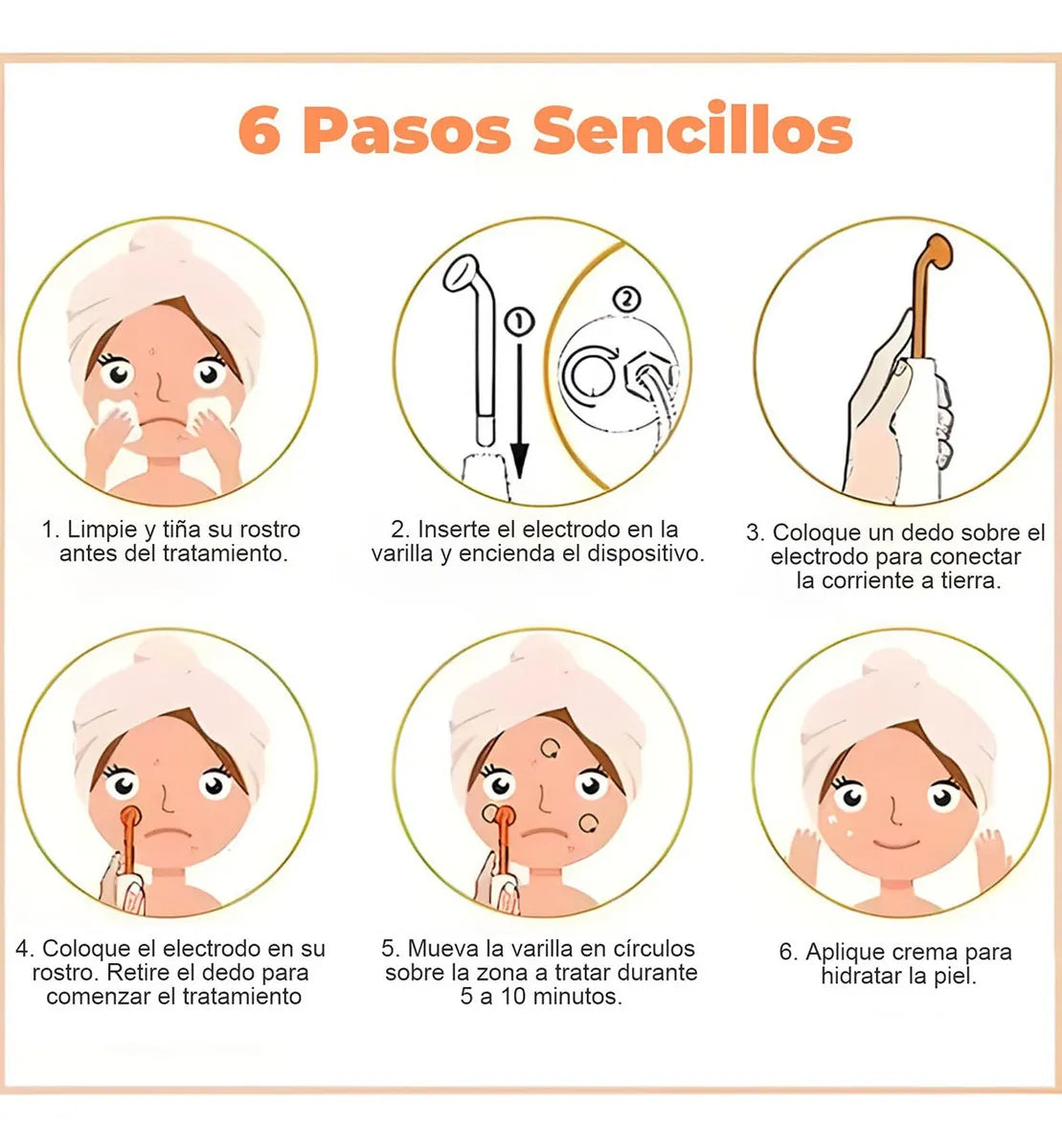 Kit de Alta Frecuencia Facial y Capilar 4 en 1 – Rutina de Belleza ✨