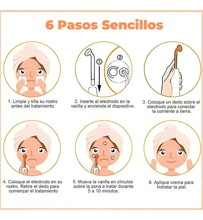 Kit de Alta Frecuencia Facial y Capilar 4 en 1 – Rutina de Belleza ✨