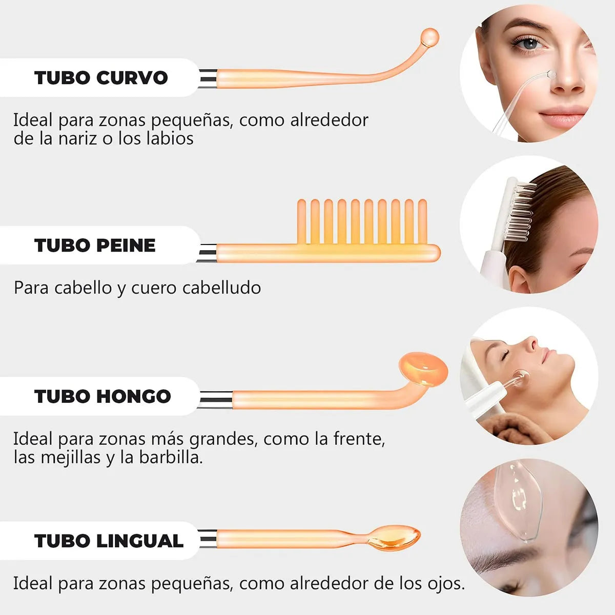 Kit de Alta Frecuencia Facial y Capilar 4 en 1 – Rutina de Belleza ✨
