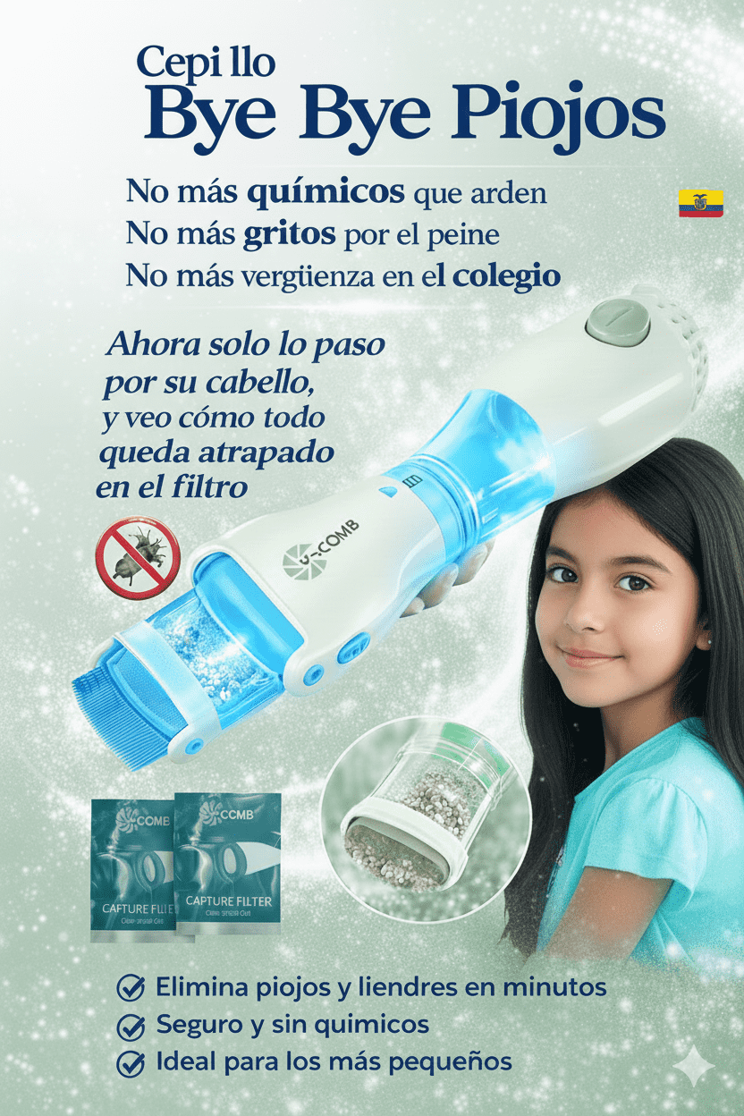 Cepillo Electrico Bye-Bye Piojos™ - El original - Sin Químicos