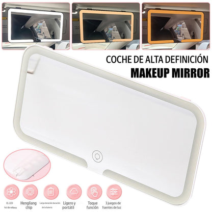 Vanity Mirror Espejo ilumidador Led Táctil para Autos - GRATIS Gel Frio Contorno de Ojos