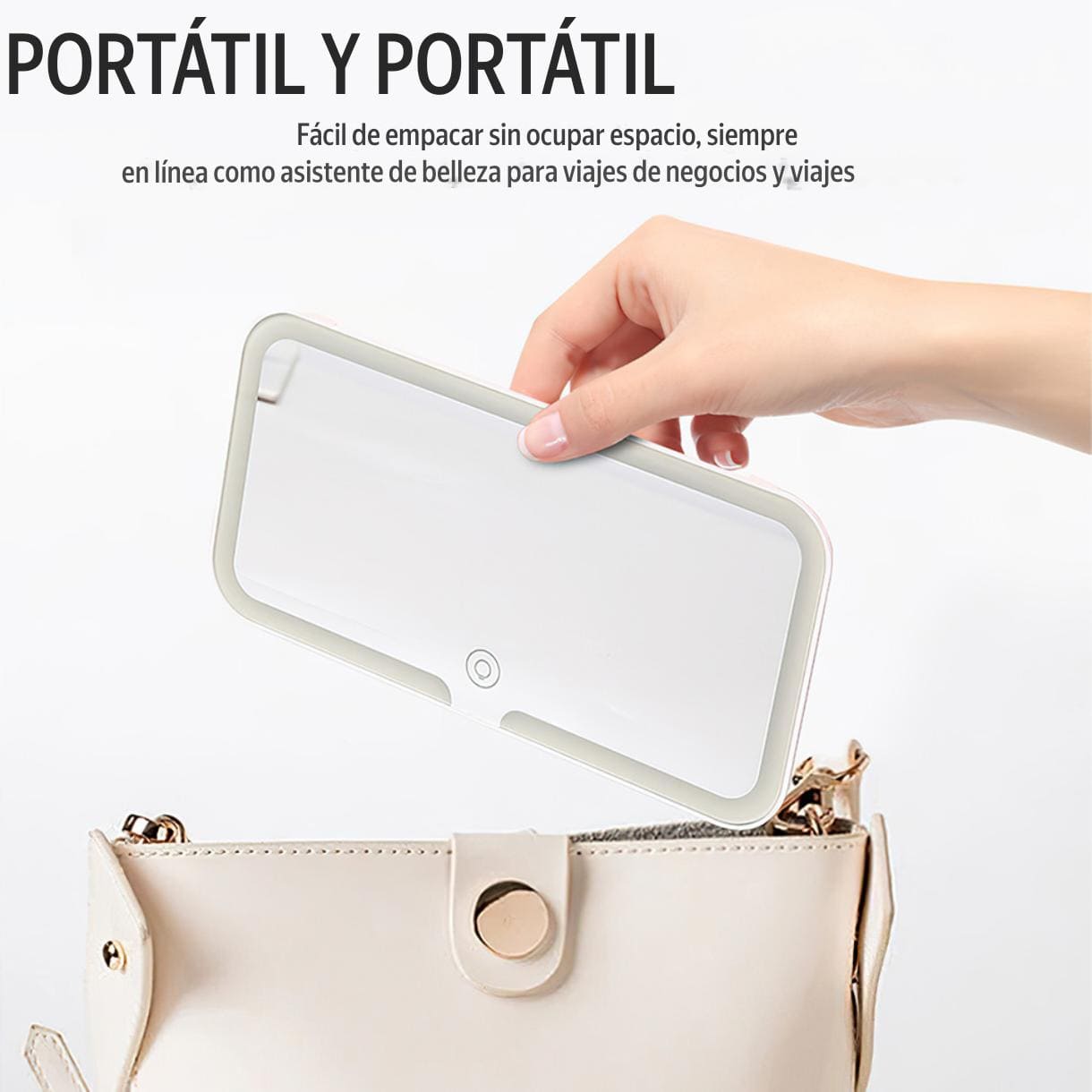 Vanity Mirror Espejo ilumidador Led Táctil para Autos - GRATIS Gel Frio Contorno de Ojos