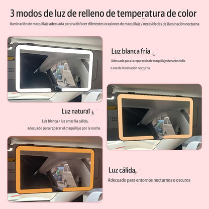 Vanity Mirror Espejo ilumidador Led Táctil para Autos - GRATIS Gel Frio Contorno de Ojos