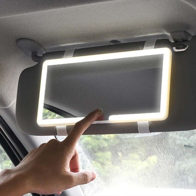 Vanity Mirror Espejo ilumidador Led Táctil para Autos - GRATIS Gel Frio Contorno de Ojos