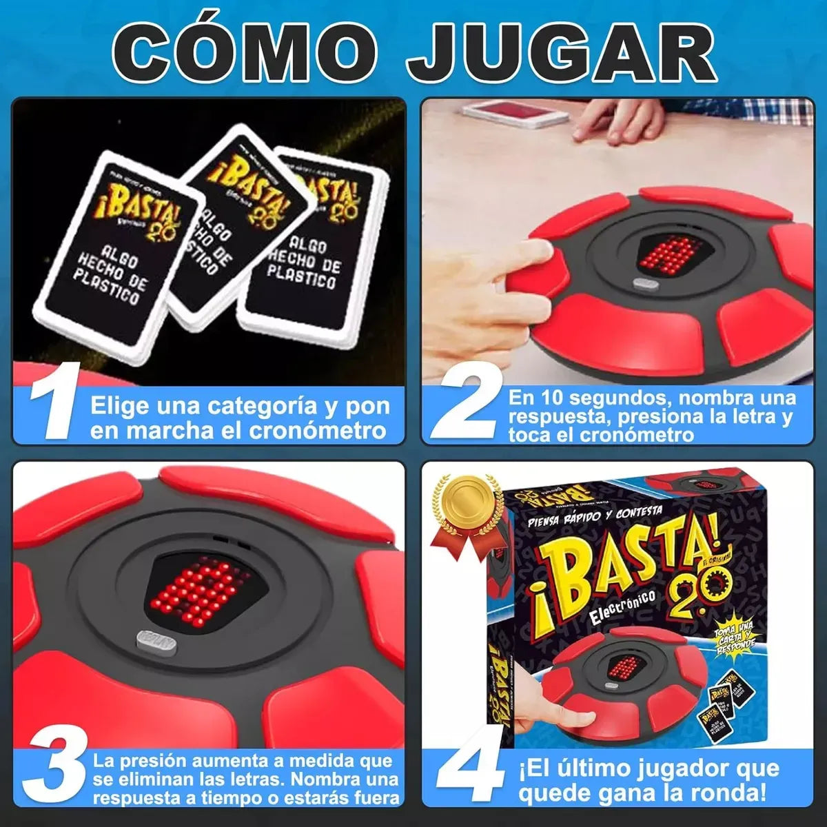 BASTA 2.0 Piensa Rapido - Juego de Mesa Viral Recargado