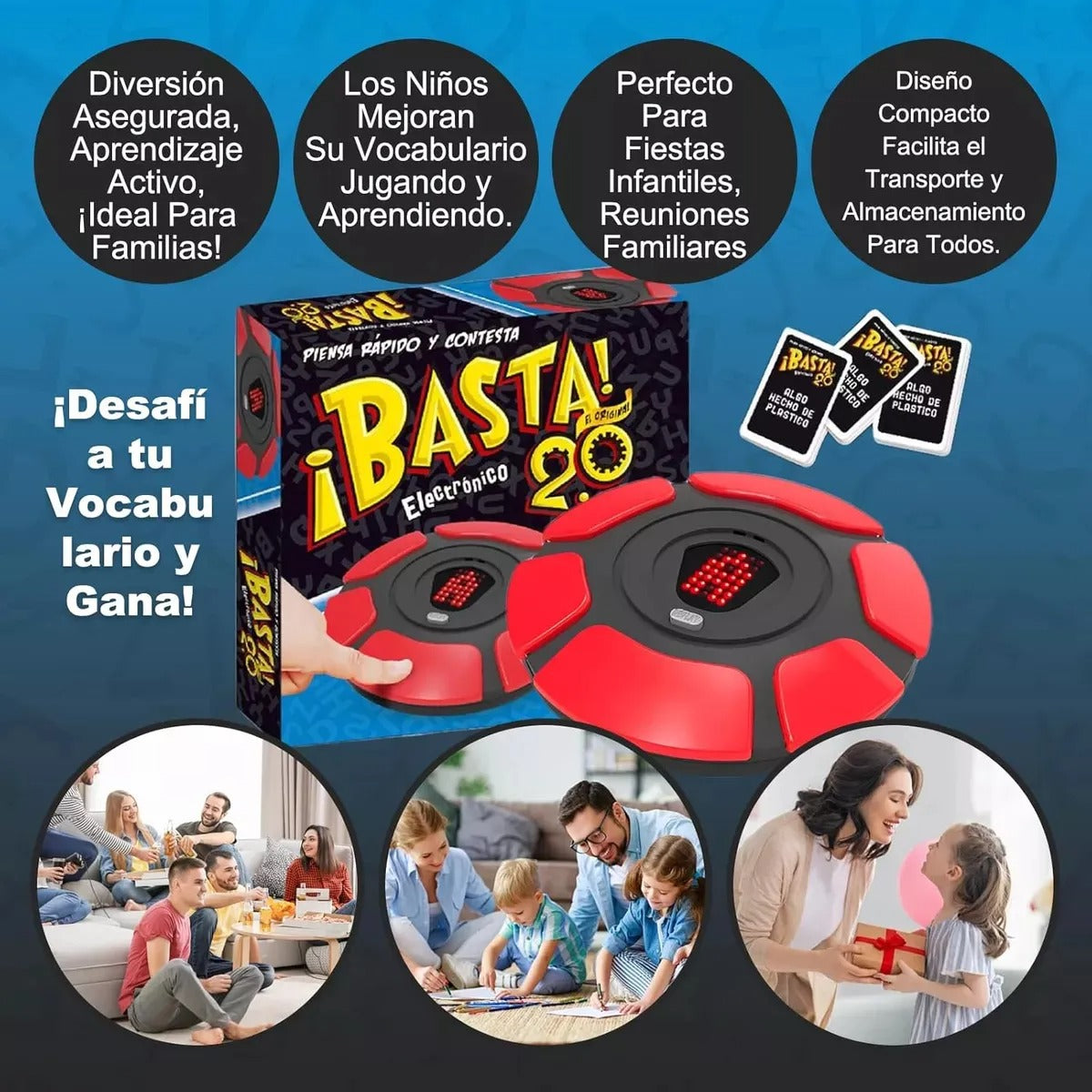 BASTA 2.0 Piensa Rapido - Juego de Mesa Viral Recargado