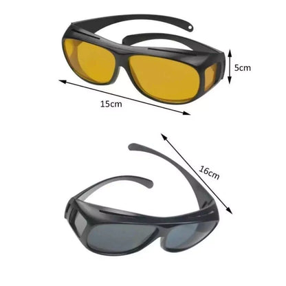 VisionDrive Unisex | Visión Segura Día y Noche al Conducir | Pack 2x1 (Gafas Diurnas + Nocturnas)