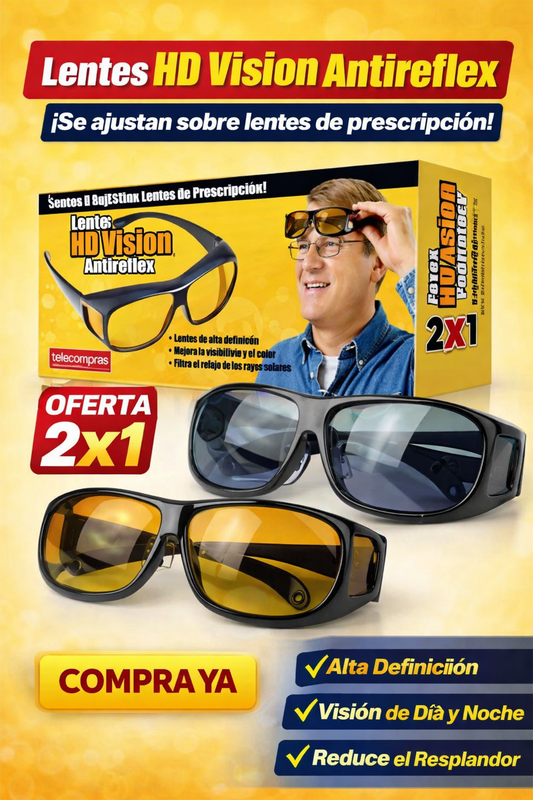 VisionDrive Unisex | Visión Segura Día y Noche al Conducir | Pack 2x1 (Gafas Diurnas + Nocturnas)