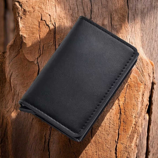 Billetera Negra Antirrobo Con Seguridad RFID - Protege Tu Dinero Con Estilo