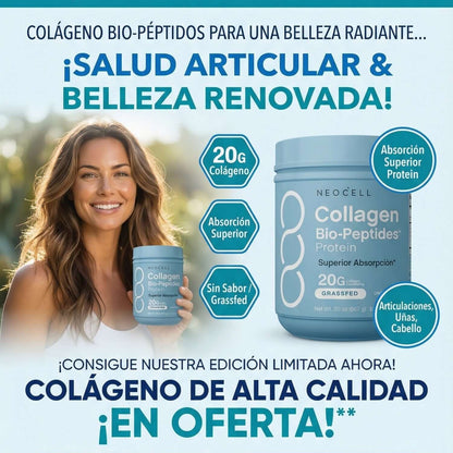 Colágeno NeoCell Premium 283g (10 Oz)| Fórmula avanzada con Biopéptidos- Suplemento de proteína para el cabello, la piel y las uñas - Absorción superior